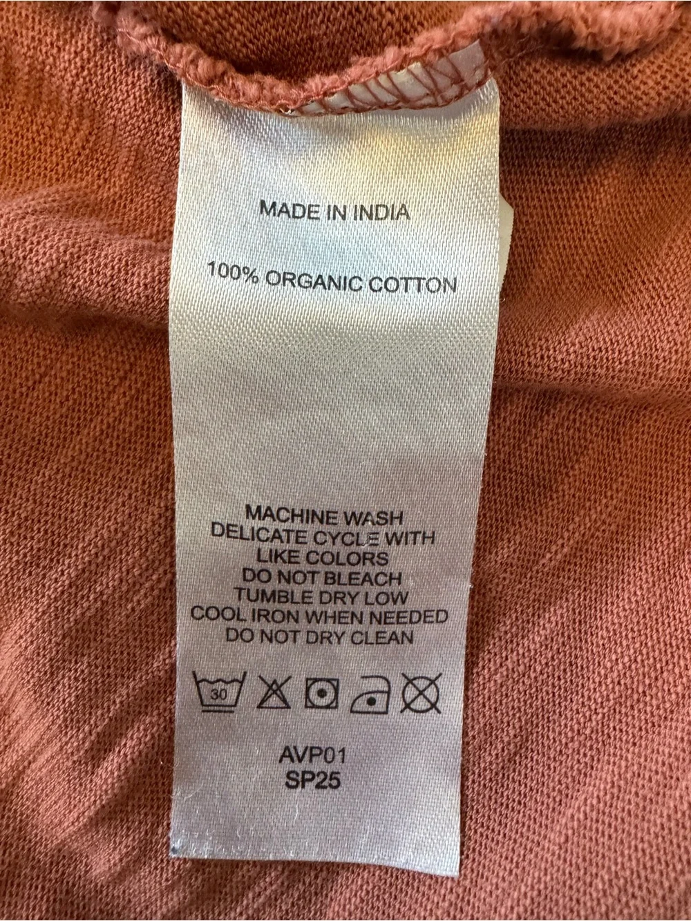 Quince Women's V-Neck Short Sleeve Tee in Terracotta - Picture 4 of 8